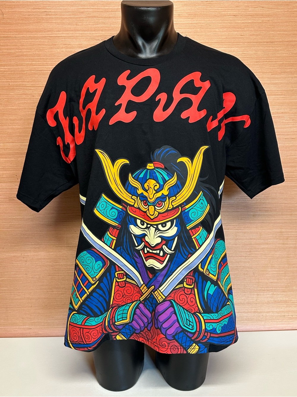 Japan Samauri Brand Makers Black Short Sleeve Graphic T-Shirt Size X-Large
